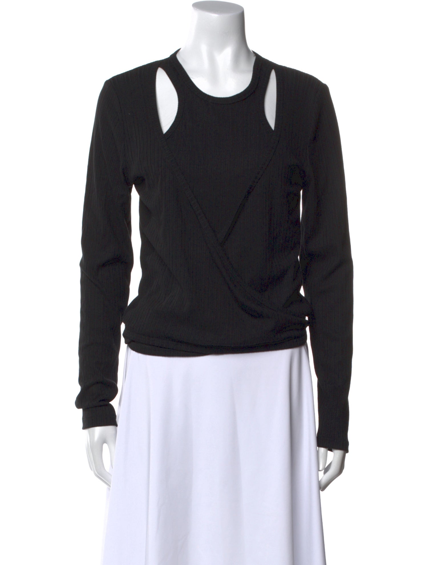 Ganni Scoop Neck Long Sleeve Sweatshirt