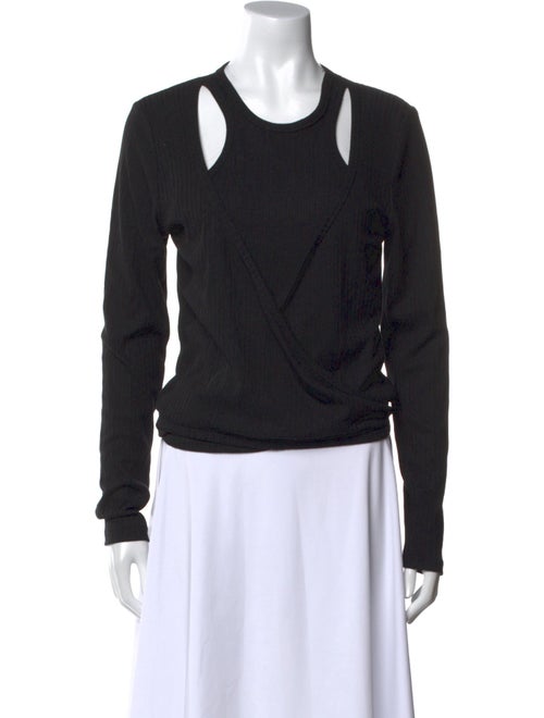 Ganni Scoop Neck Long Sleeve Sweatshirt