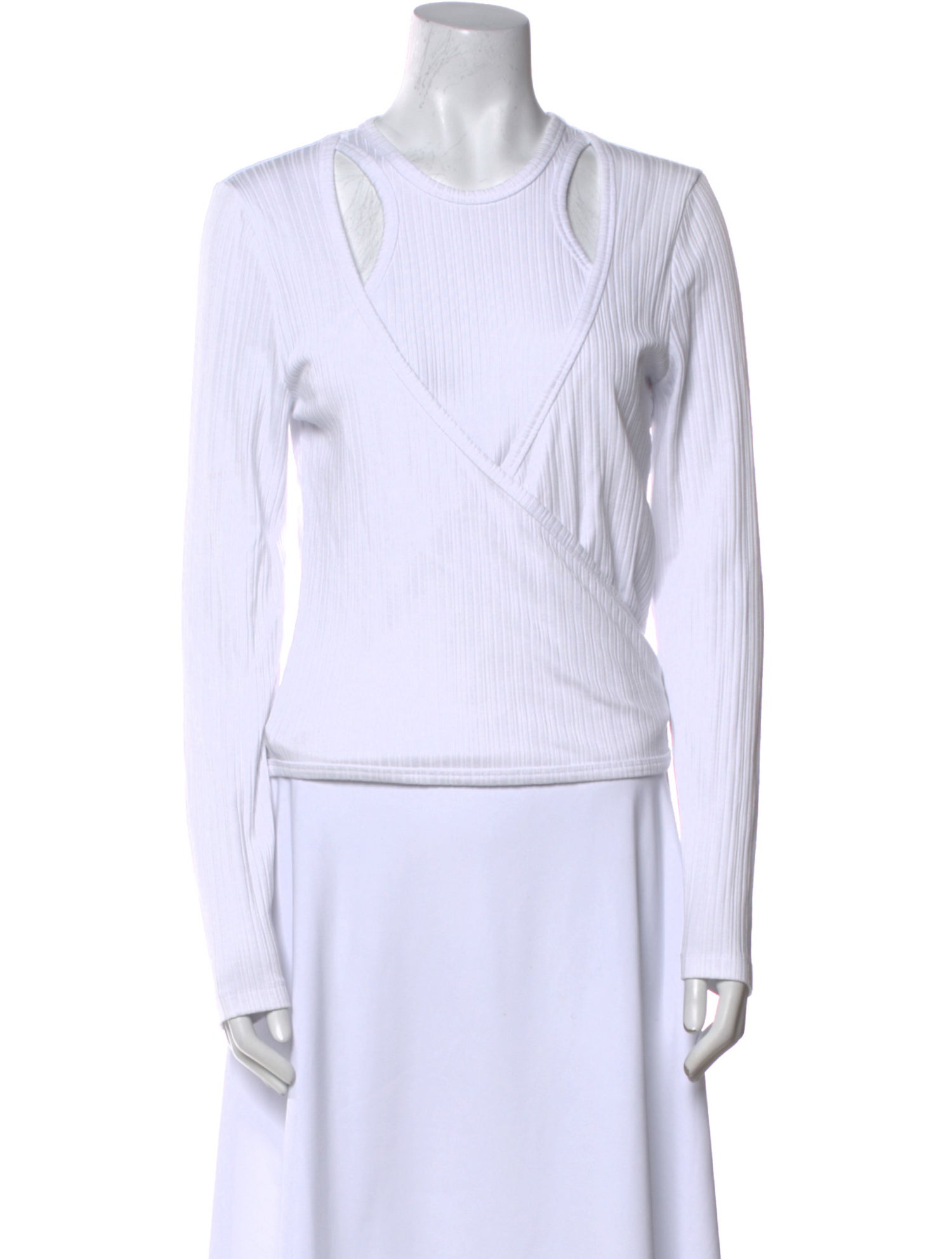 Ganni Crew Neck Long Sleeve Top