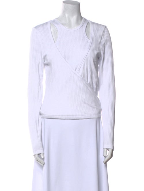 Ganni Crew Neck Long Sleeve Top