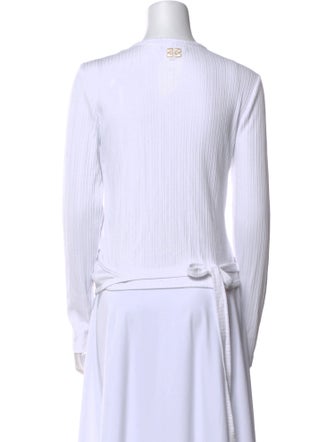 Ganni Crew Neck Long Sleeve Top