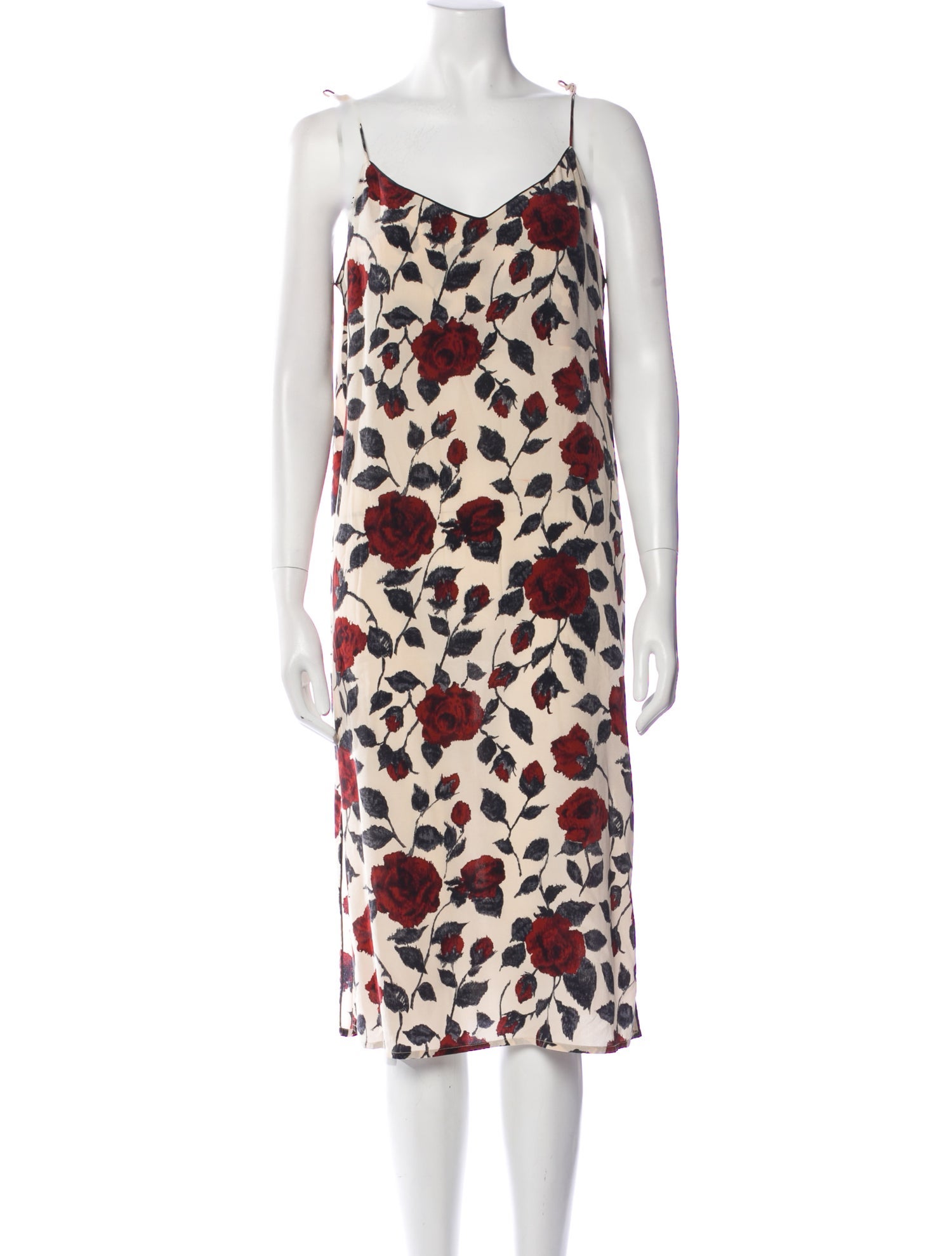 Ganni Silk Knee-Length Dress