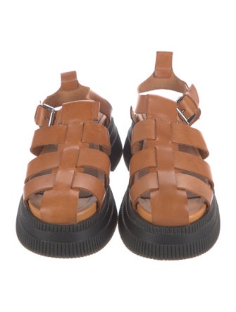 Ganni Leather Gladiator Sandals