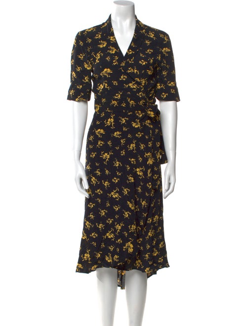 Ganni Floral Print Midi Length Dress