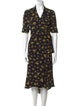 Ganni Floral Print Midi Length Dress