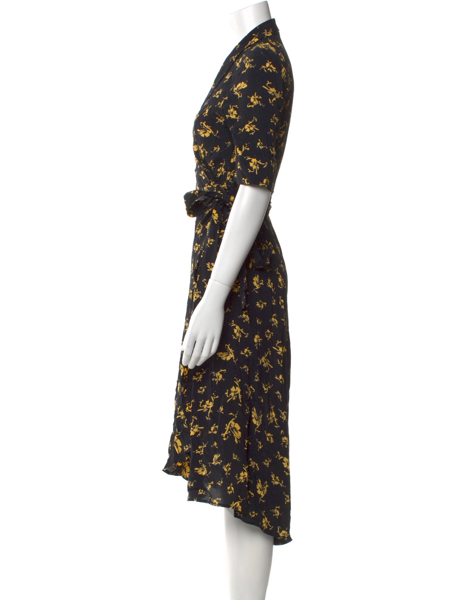 Ganni Floral Print Midi Length Dress