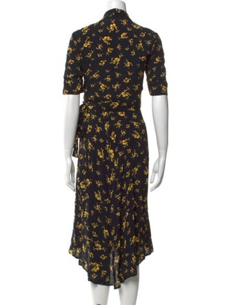Ganni Floral Print Midi Length Dress