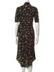 Ganni Floral Print Midi Length Dress