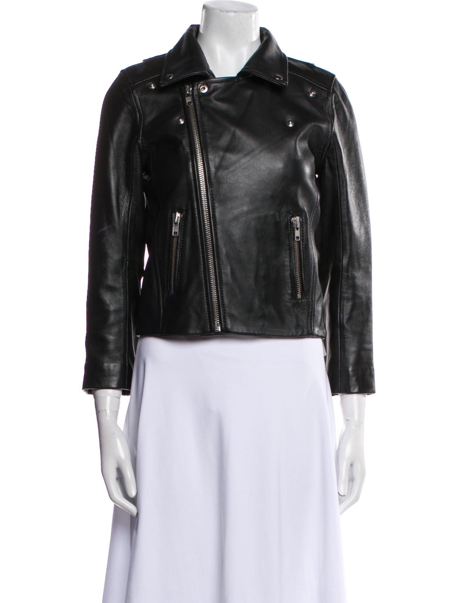 Ganni Leather Biker Jacket