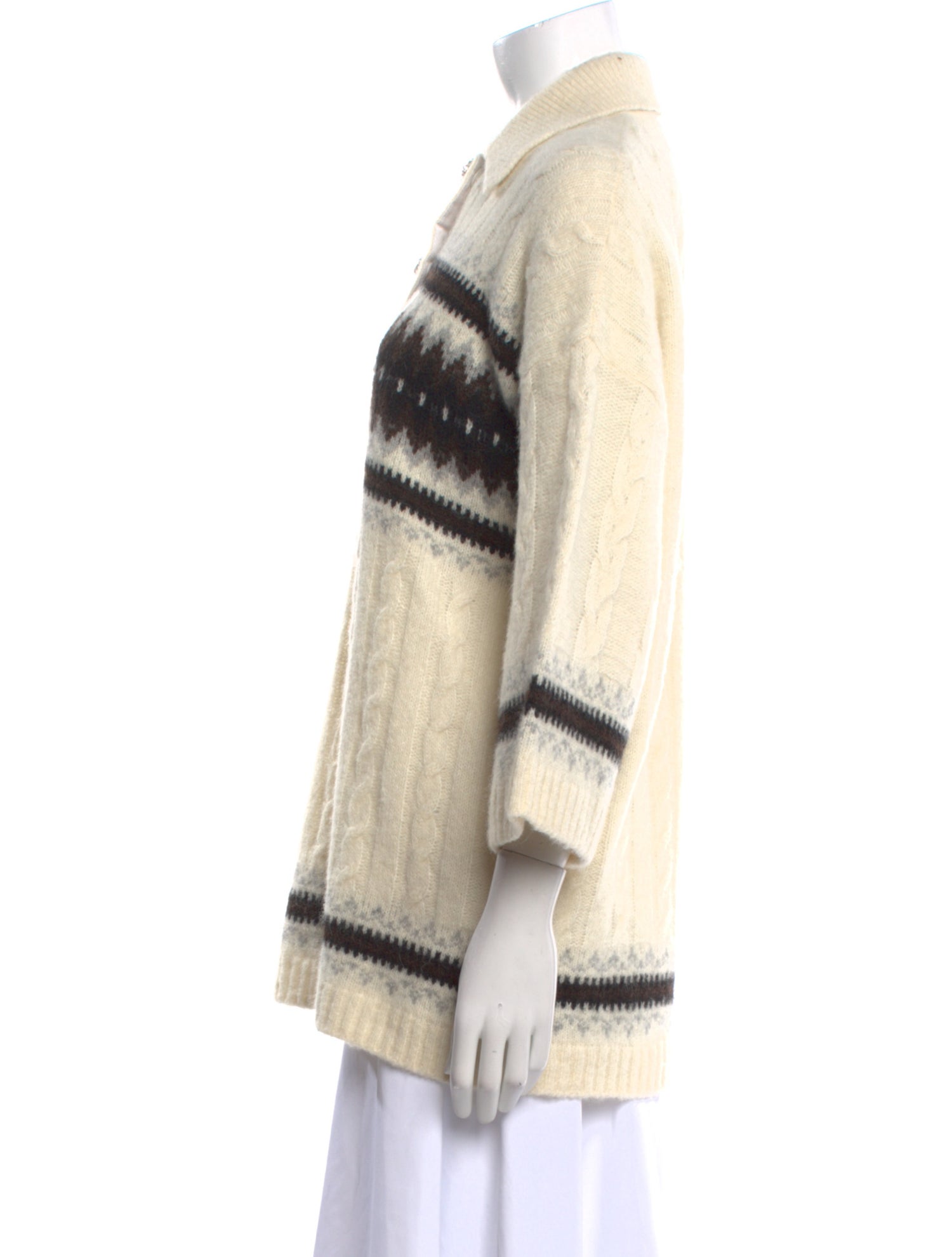 Ganni Striped Mock Neck Sweater