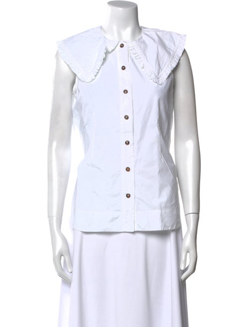 Ganni Sleeveless Button-Up Top