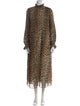 Ganni Animal Print Long Dress