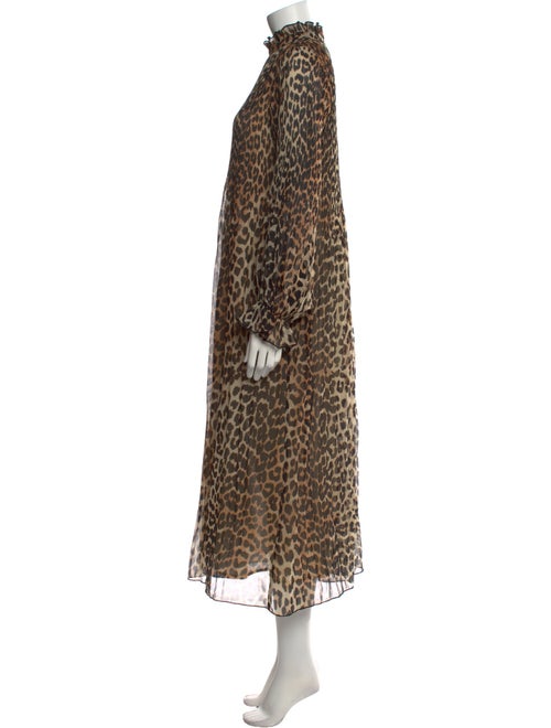 Ganni Animal Print Long Dress