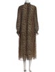 Ganni Animal Print Long Dress