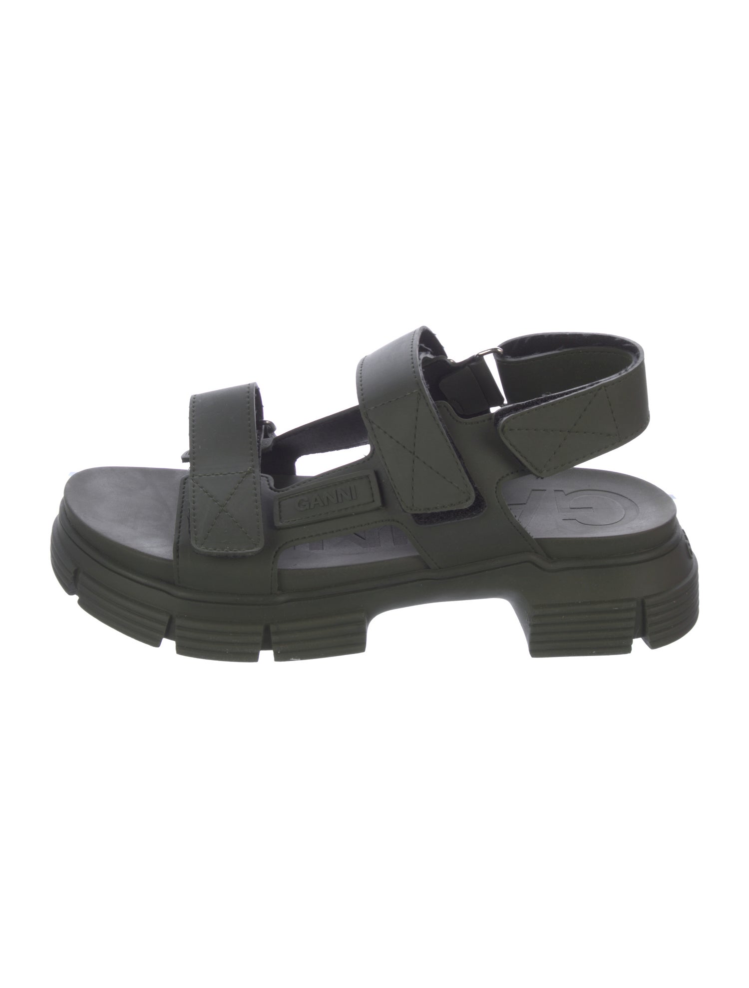 Ganni Rubber Slingback Sandals