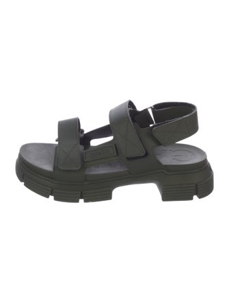 Ganni Rubber Slingback Sandals
