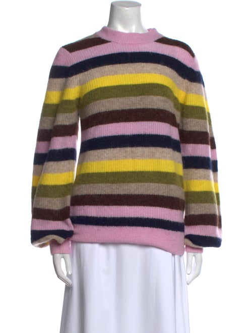 Ganni Striped Mock Neck Sweater