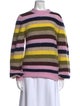 Ganni Striped Mock Neck Sweater