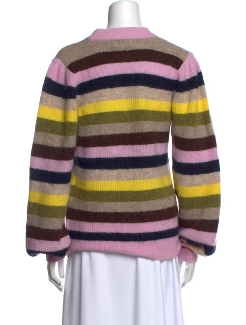 Ganni Striped Mock Neck Sweater