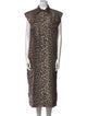 Ganni Animal Print Midi Length Dress