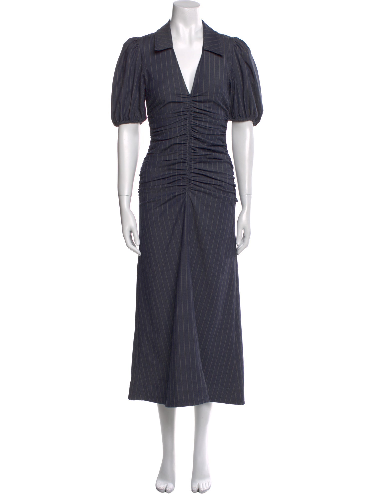 Ganni V-Neck Long Dress