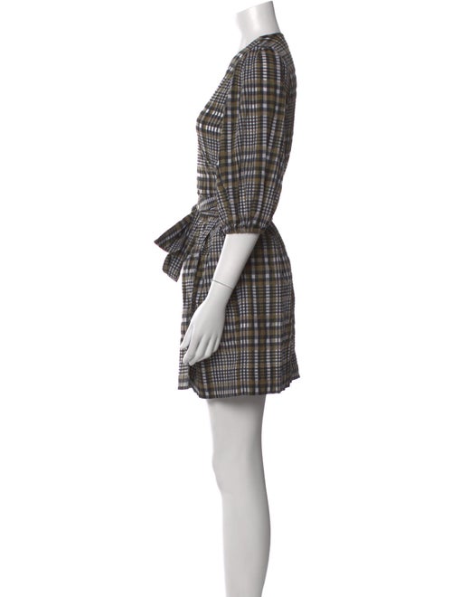 Ganni Plaid Print Mini Dress
