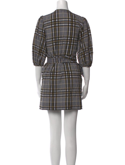 Ganni Plaid Print Mini Dress