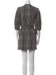 Ganni Plaid Print Mini Dress