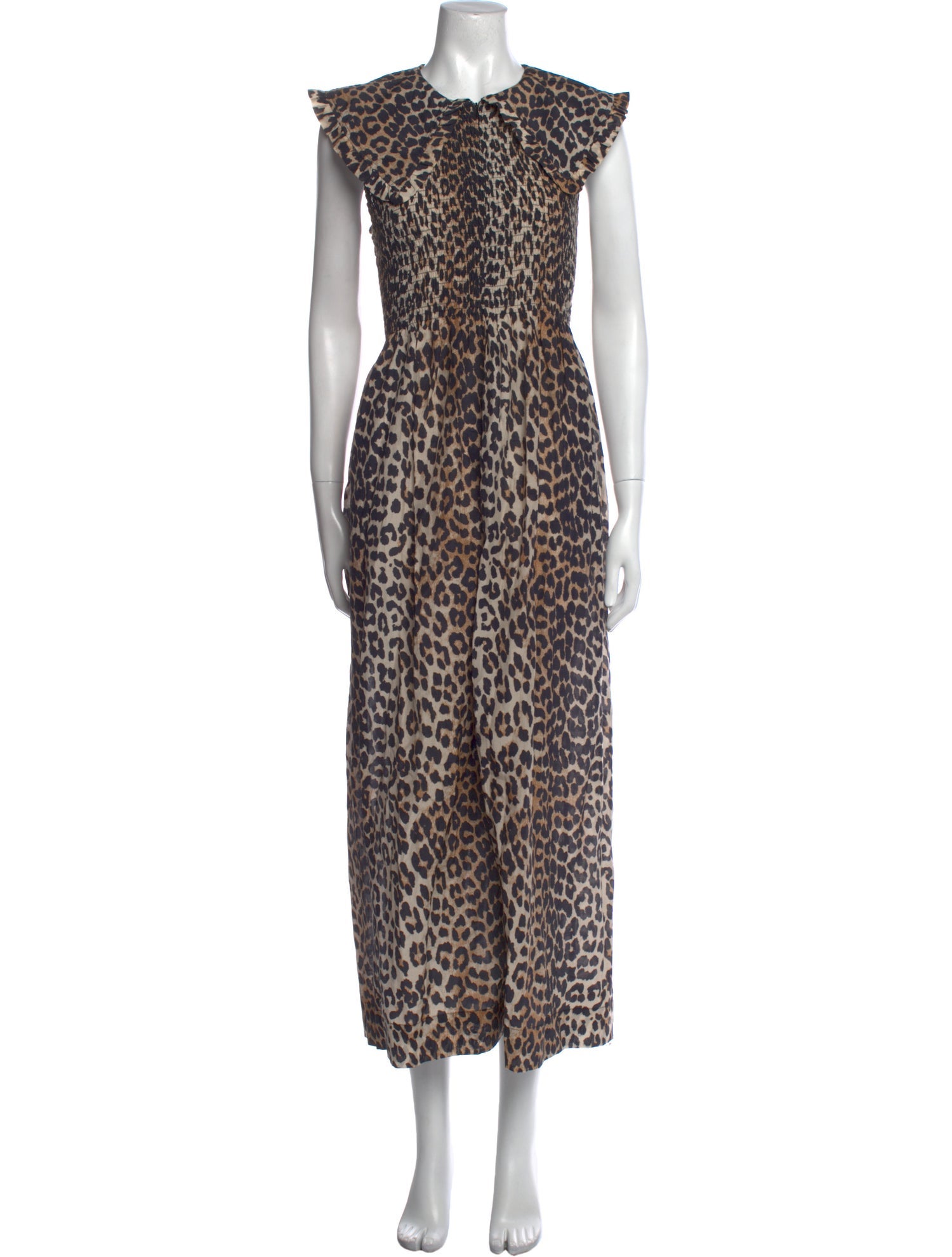 Ganni Animal Print Long Dress w/ Tags