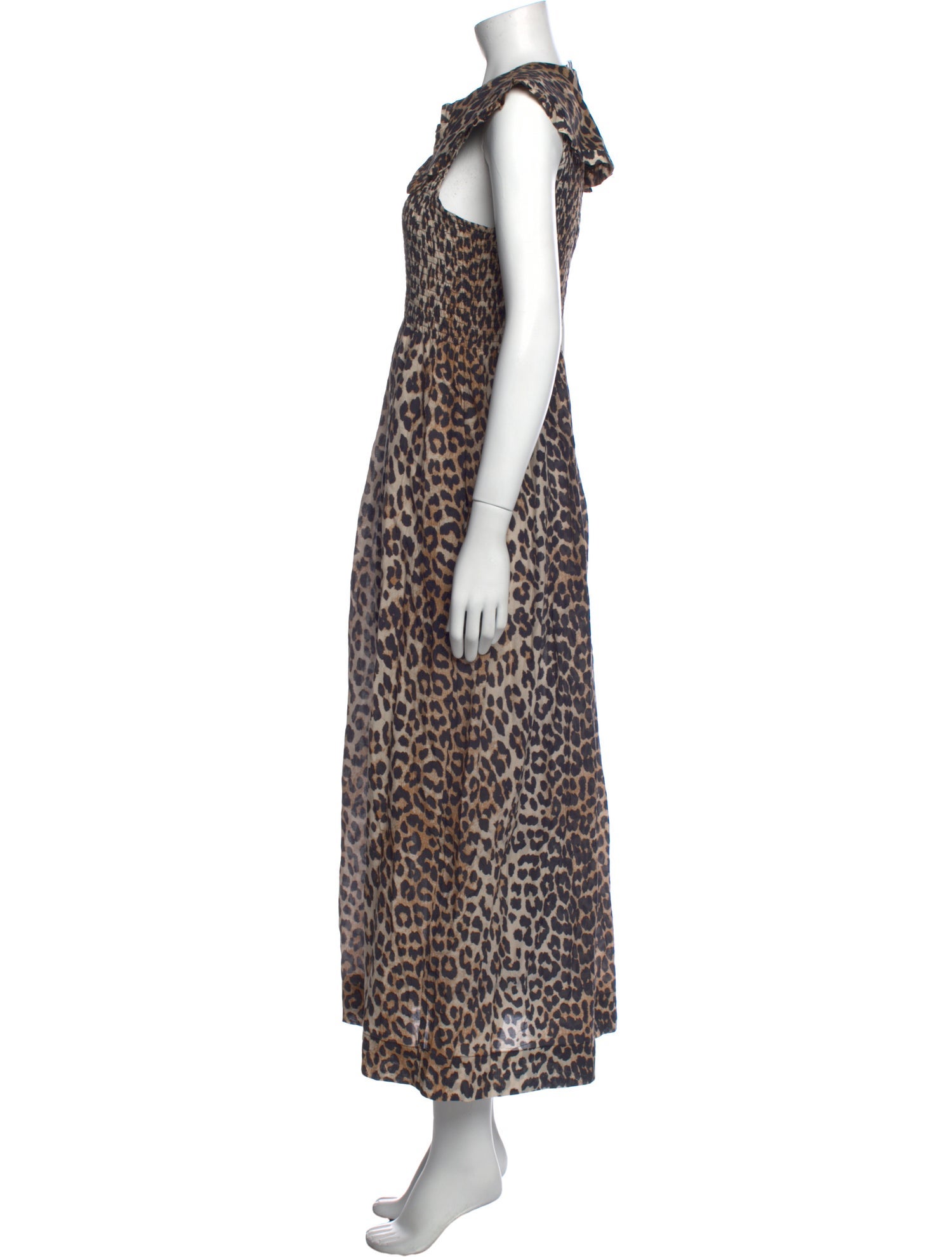 Ganni Animal Print Long Dress w/ Tags