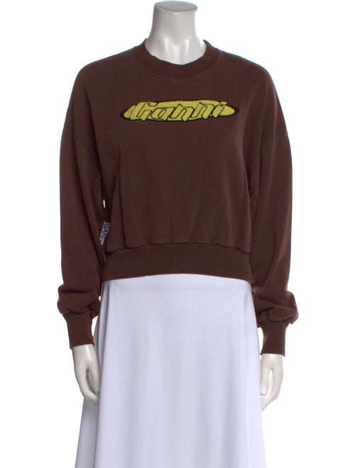 Ganni Graphic Print Crew Neck Sweatshirt