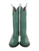 Ganni Leather Embroidered Accent Western Boots