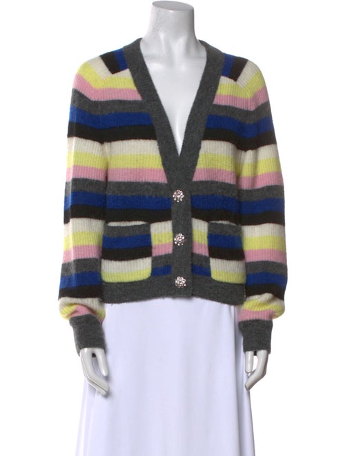 Ganni Striped V-Neck Sweater