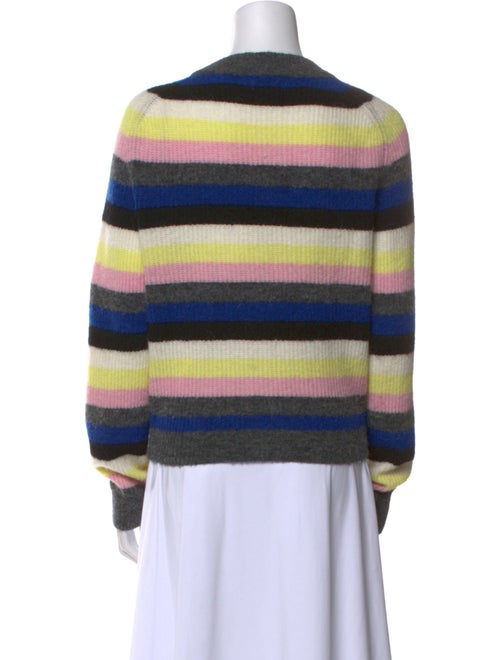 Ganni Striped V-Neck Sweater