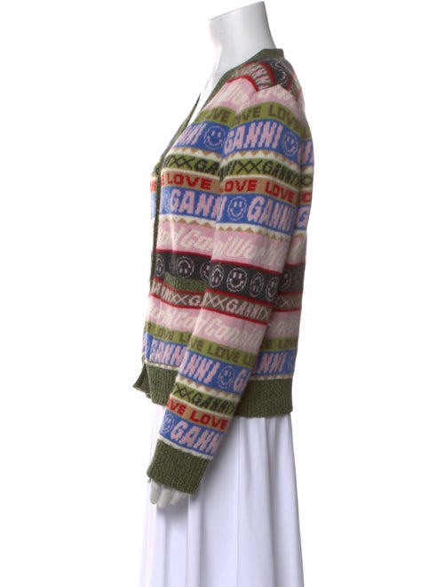 Ganni Striped V-Neck Sweater