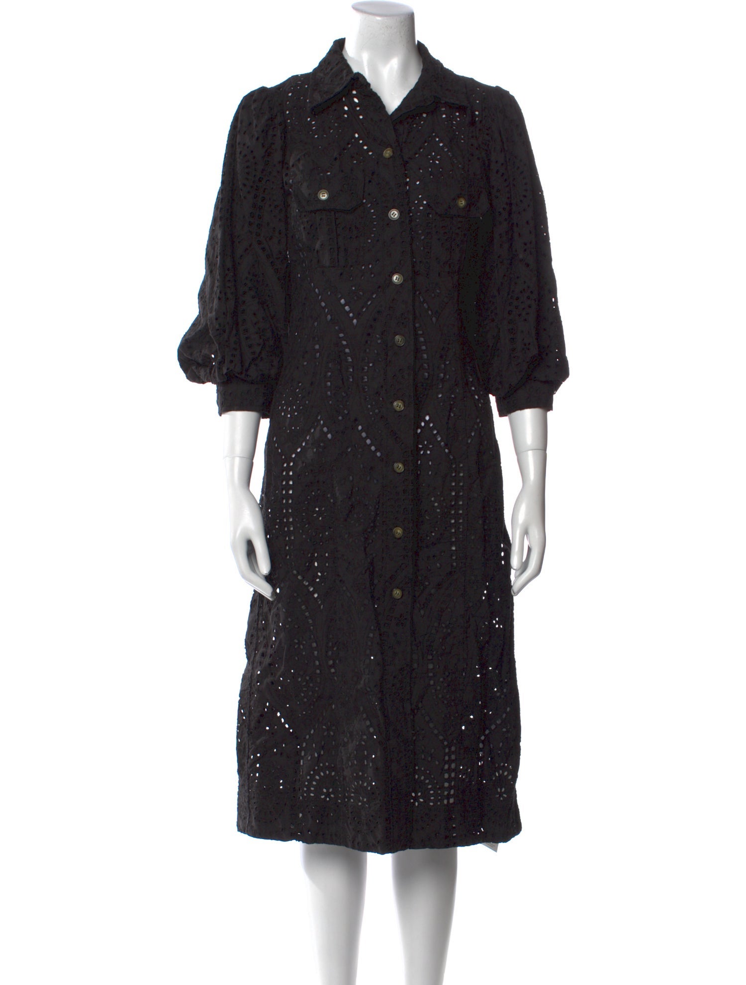 Ganni Printed Midi Length Dress