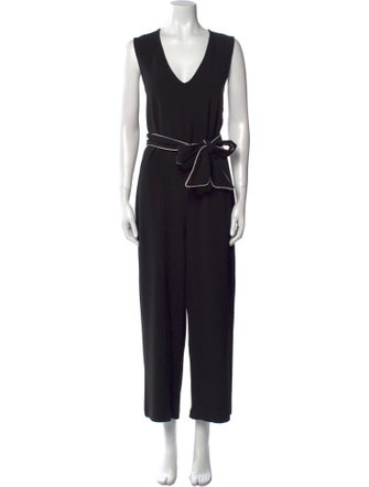 Ganni Plunge Neckline Jumpsuit