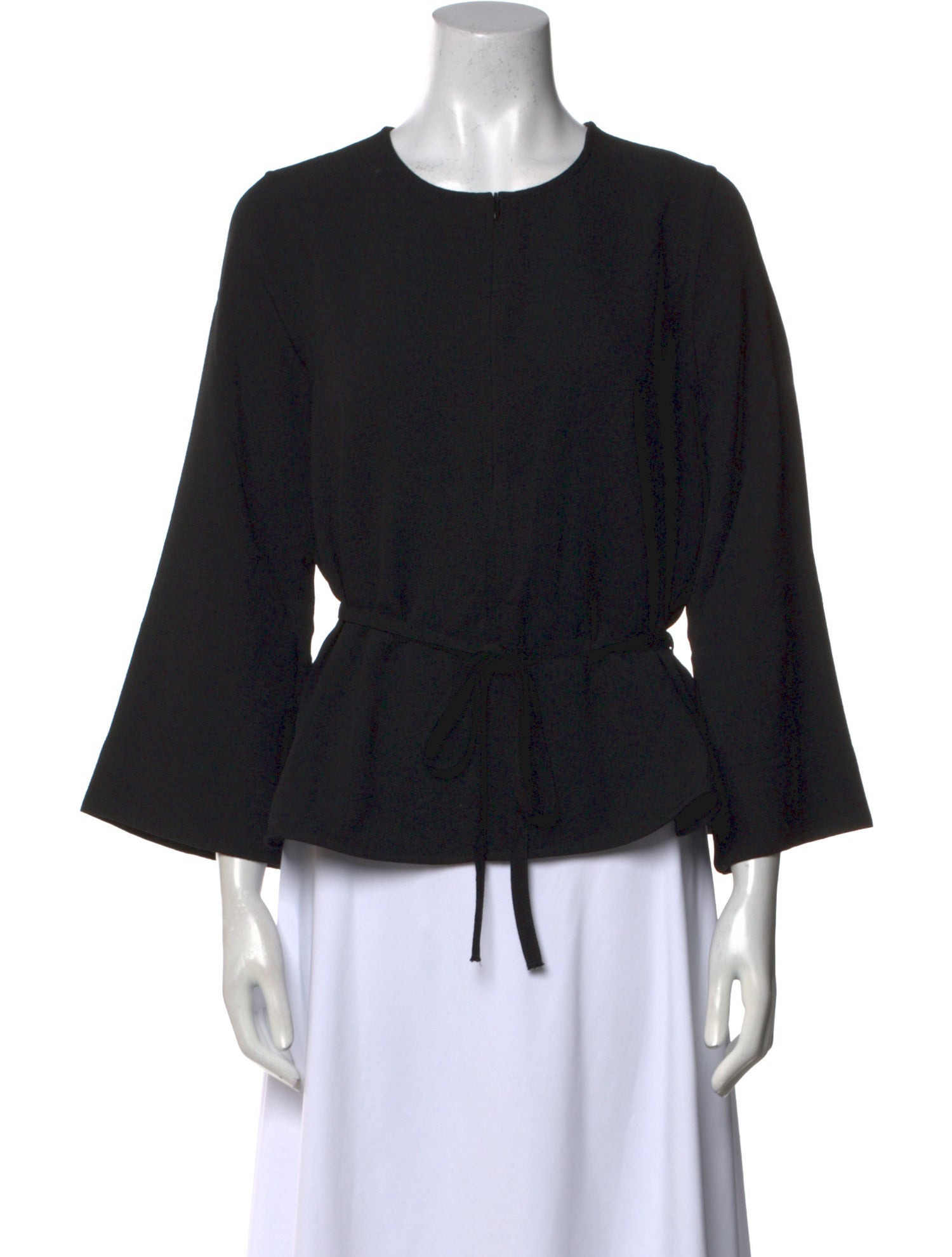 Ganni Crew Neck Three-Quarter Sleeve Top w/ Tags