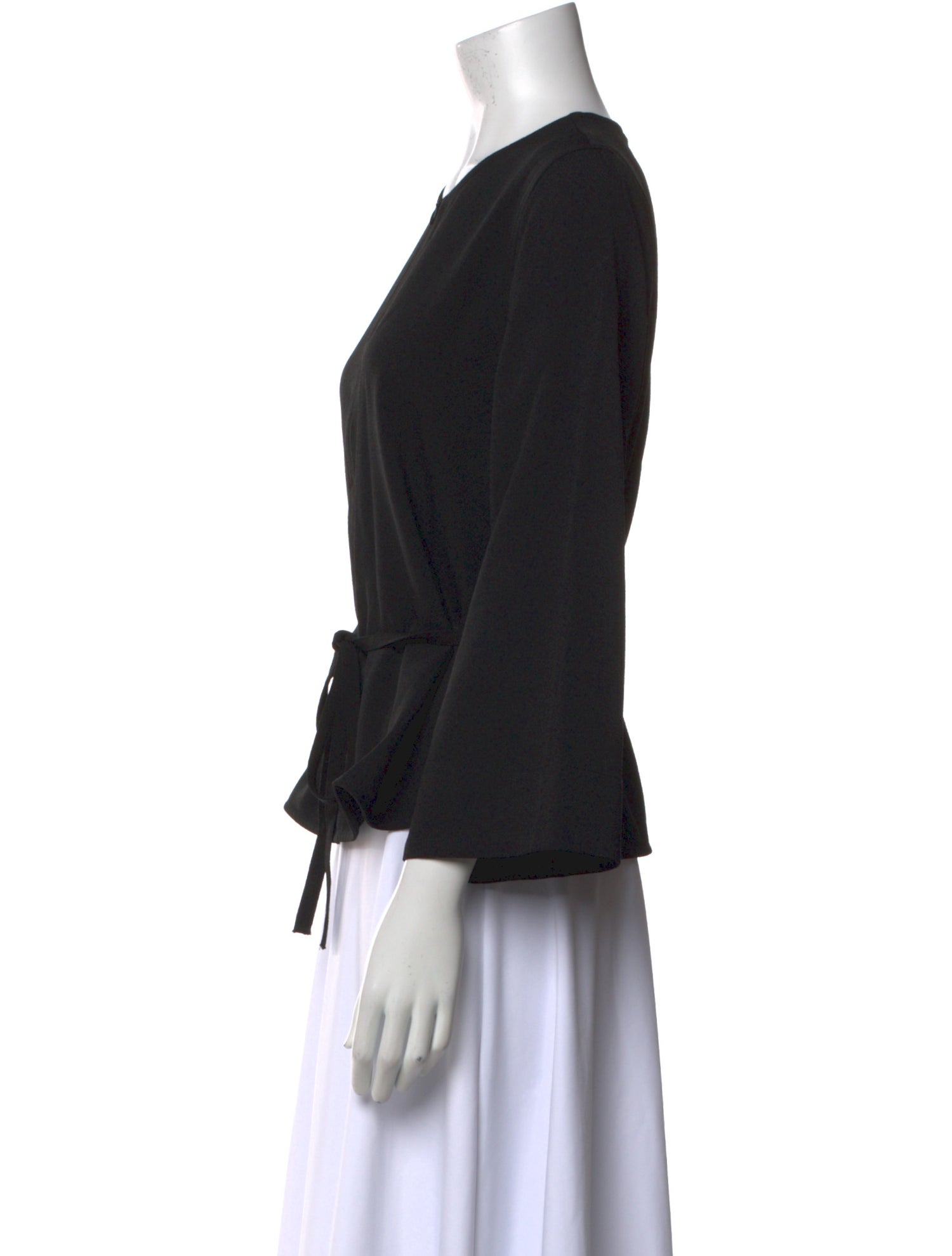 Ganni Crew Neck Three-Quarter Sleeve Top w/ Tags