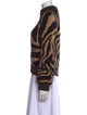 Ganni Merino Wool Animal Print Sweater