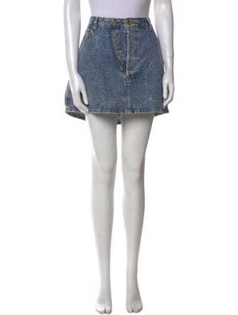 Ganni Distressed Accents Mini Skirt