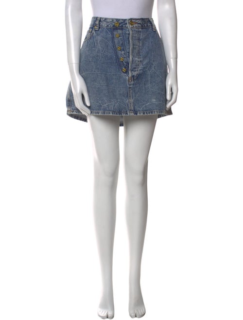 Ganni Distressed Accents Mini Skirt