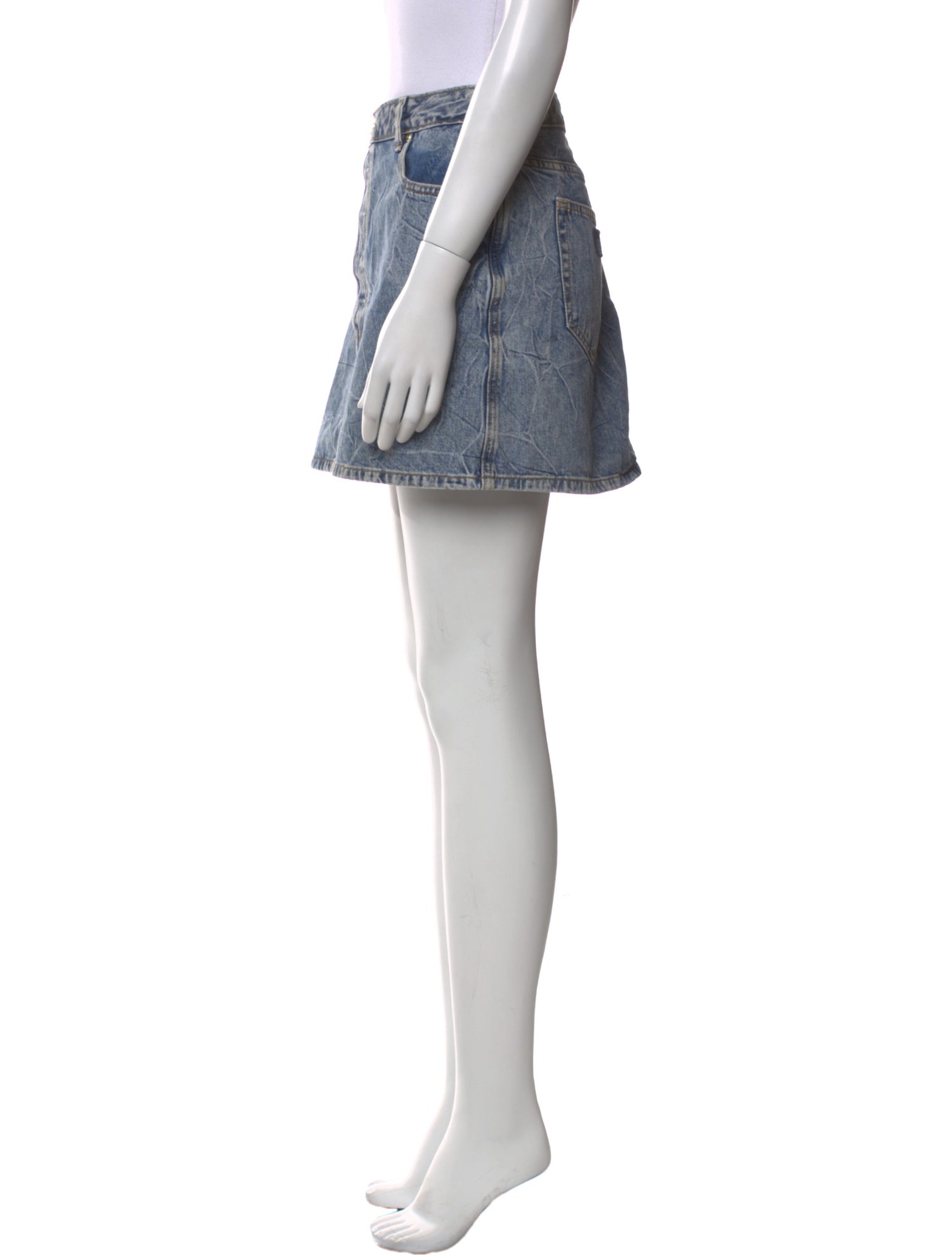 Ganni Distressed Accents Mini Skirt