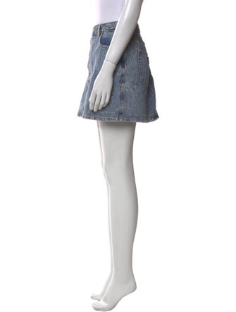 Ganni Distressed Accents Mini Skirt