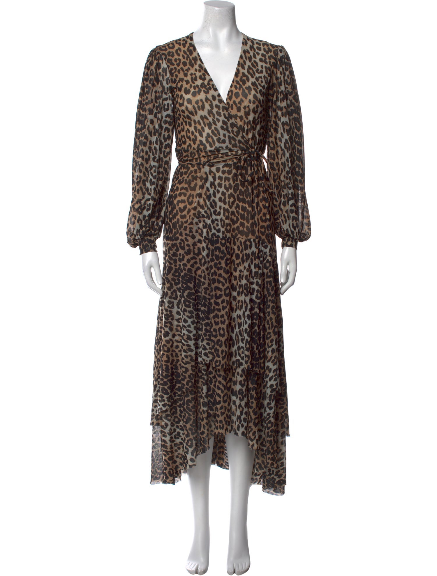 Ganni Animal Print Long Dress