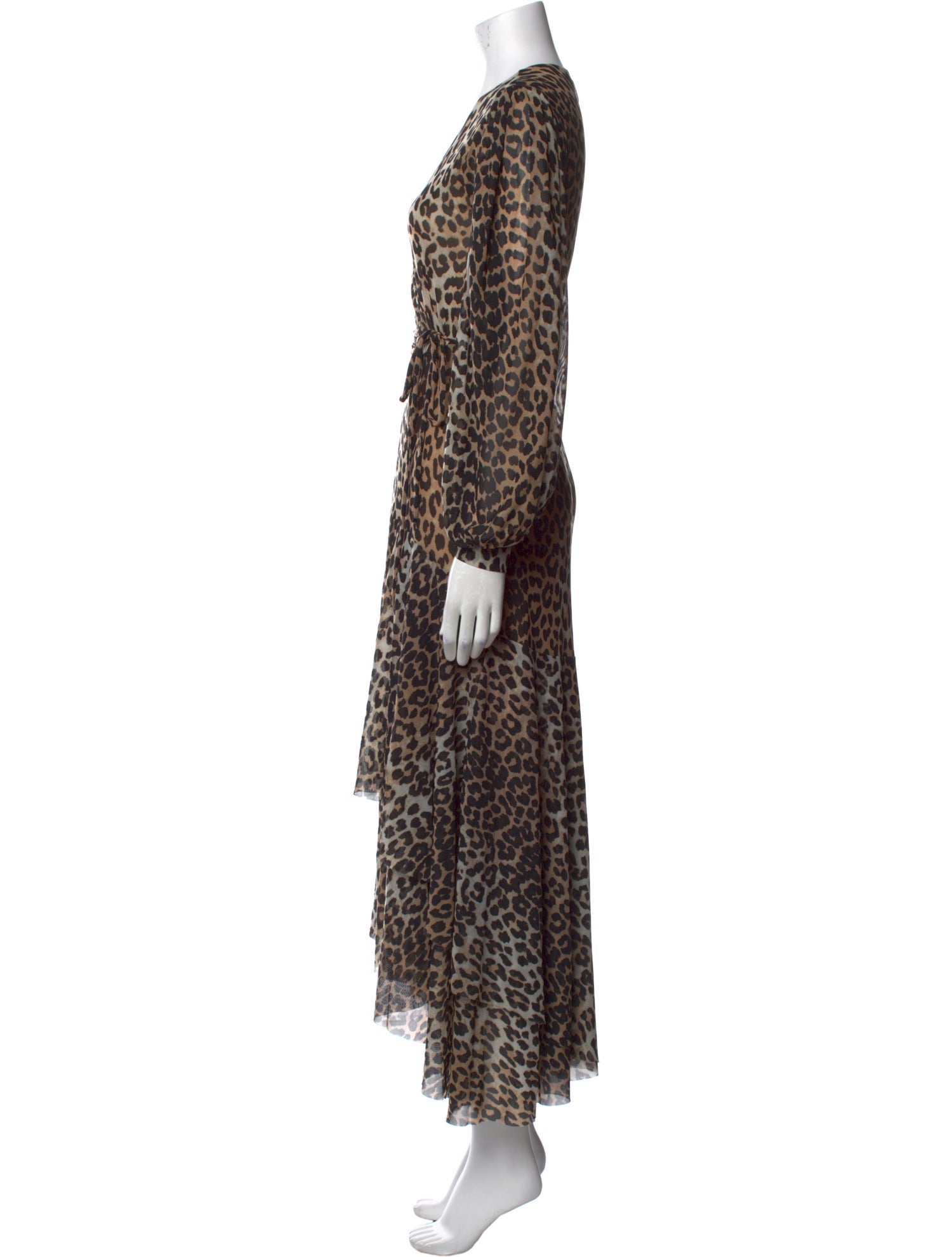 Ganni Animal Print Long Dress