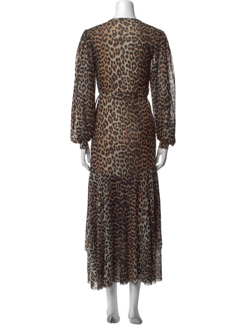 Ganni Animal Print Long Dress