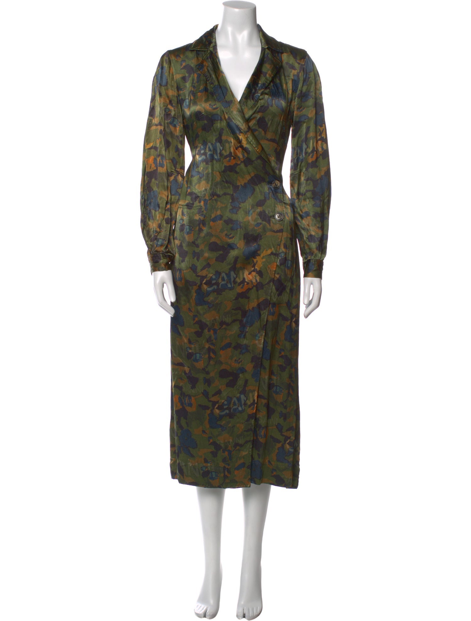 Ganni Floral Print Long Dress