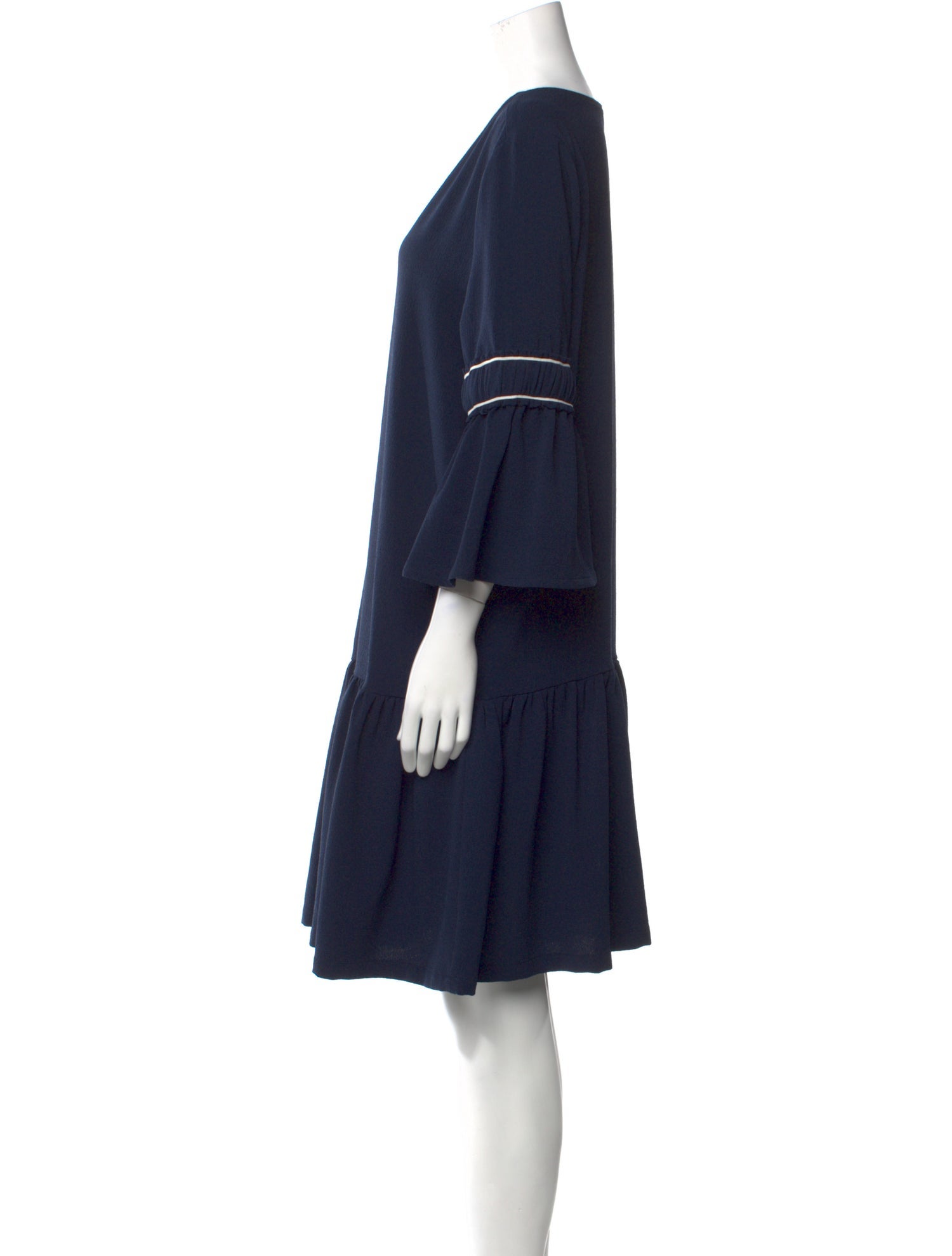 Ganni V-Neck Knee-Length Dress