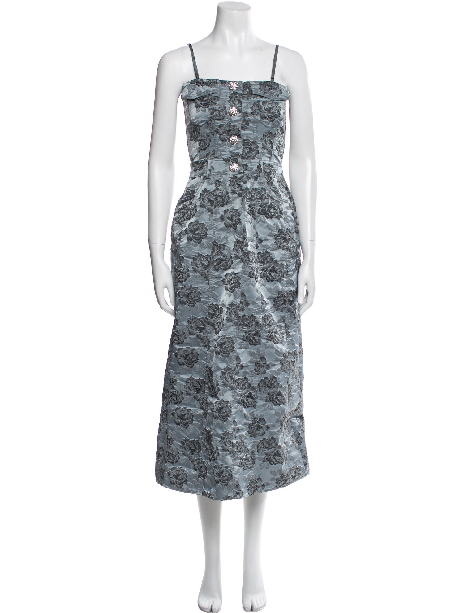 Ganni Floral Print Long Dress